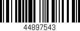 Código de barras (EAN, GTIN, SKU, ISBN): '44897543'