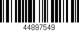 Código de barras (EAN, GTIN, SKU, ISBN): '44897549'