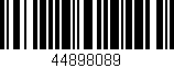 Código de barras (EAN, GTIN, SKU, ISBN): '44898089'