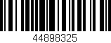 Código de barras (EAN, GTIN, SKU, ISBN): '44898325'
