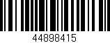 Código de barras (EAN, GTIN, SKU, ISBN): '44898415'