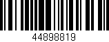 Código de barras (EAN, GTIN, SKU, ISBN): '44898819'