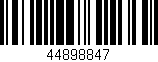 Código de barras (EAN, GTIN, SKU, ISBN): '44898847'