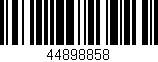 Código de barras (EAN, GTIN, SKU, ISBN): '44898858'