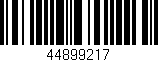 Código de barras (EAN, GTIN, SKU, ISBN): '44899217'