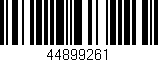 Código de barras (EAN, GTIN, SKU, ISBN): '44899261'