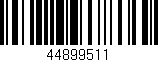Código de barras (EAN, GTIN, SKU, ISBN): '44899511'