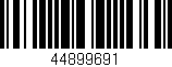 Código de barras (EAN, GTIN, SKU, ISBN): '44899691'