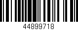 Código de barras (EAN, GTIN, SKU, ISBN): '44899718'