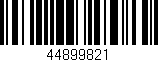 Código de barras (EAN, GTIN, SKU, ISBN): '44899821'