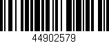 Código de barras (EAN, GTIN, SKU, ISBN): '44902579'