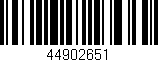 Código de barras (EAN, GTIN, SKU, ISBN): '44902651'