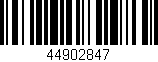 Código de barras (EAN, GTIN, SKU, ISBN): '44902847'