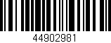 Código de barras (EAN, GTIN, SKU, ISBN): '44902981'