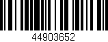 Código de barras (EAN, GTIN, SKU, ISBN): '44903652'