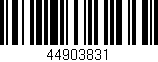 Código de barras (EAN, GTIN, SKU, ISBN): '44903831'