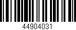 Código de barras (EAN, GTIN, SKU, ISBN): '44904031'