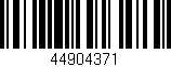 Código de barras (EAN, GTIN, SKU, ISBN): '44904371'