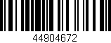 Código de barras (EAN, GTIN, SKU, ISBN): '44904672'