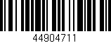 Código de barras (EAN, GTIN, SKU, ISBN): '44904711'