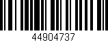 Código de barras (EAN, GTIN, SKU, ISBN): '44904737'