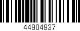 Código de barras (EAN, GTIN, SKU, ISBN): '44904937'