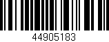 Código de barras (EAN, GTIN, SKU, ISBN): '44905183'