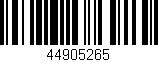Código de barras (EAN, GTIN, SKU, ISBN): '44905265'