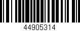 Código de barras (EAN, GTIN, SKU, ISBN): '44905314'