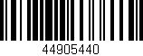 Código de barras (EAN, GTIN, SKU, ISBN): '44905440'