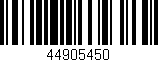 Código de barras (EAN, GTIN, SKU, ISBN): '44905450'
