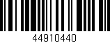 Código de barras (EAN, GTIN, SKU, ISBN): '44910440'