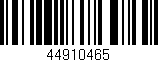 Código de barras (EAN, GTIN, SKU, ISBN): '44910465'