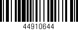 Código de barras (EAN, GTIN, SKU, ISBN): '44910644'
