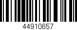 Código de barras (EAN, GTIN, SKU, ISBN): '44910657'