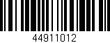 Código de barras (EAN, GTIN, SKU, ISBN): '44911012'