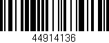 Código de barras (EAN, GTIN, SKU, ISBN): '44914136'