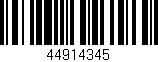 Código de barras (EAN, GTIN, SKU, ISBN): '44914345'