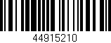 Código de barras (EAN, GTIN, SKU, ISBN): '44915210'