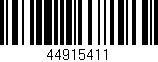 Código de barras (EAN, GTIN, SKU, ISBN): '44915411'