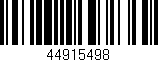 Código de barras (EAN, GTIN, SKU, ISBN): '44915498'
