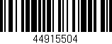 Código de barras (EAN, GTIN, SKU, ISBN): '44915504'