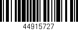 Código de barras (EAN, GTIN, SKU, ISBN): '44915727'