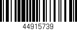 Código de barras (EAN, GTIN, SKU, ISBN): '44915739'