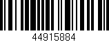 Código de barras (EAN, GTIN, SKU, ISBN): '44915884'