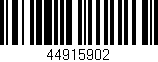 Código de barras (EAN, GTIN, SKU, ISBN): '44915902'