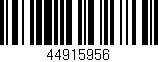 Código de barras (EAN, GTIN, SKU, ISBN): '44915956'