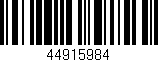 Código de barras (EAN, GTIN, SKU, ISBN): '44915984'