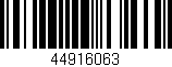 Código de barras (EAN, GTIN, SKU, ISBN): '44916063'