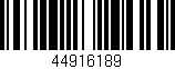 Código de barras (EAN, GTIN, SKU, ISBN): '44916189'